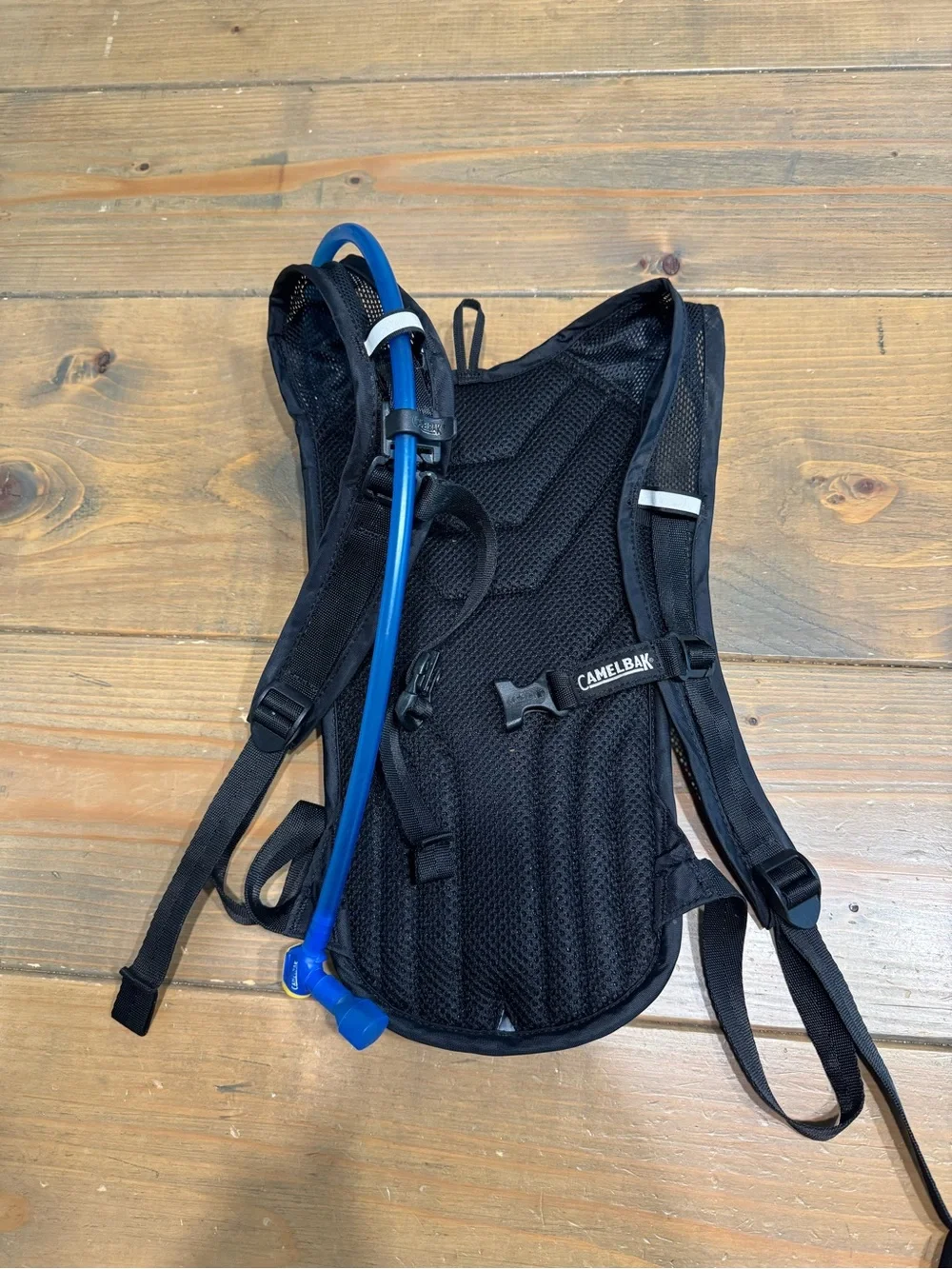 CamelBak Classic Hydration Pack — Black with Blue Tube
